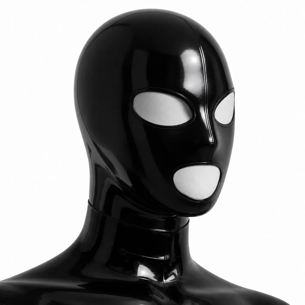 Eyes & Mouth — latex gimp suit mask option