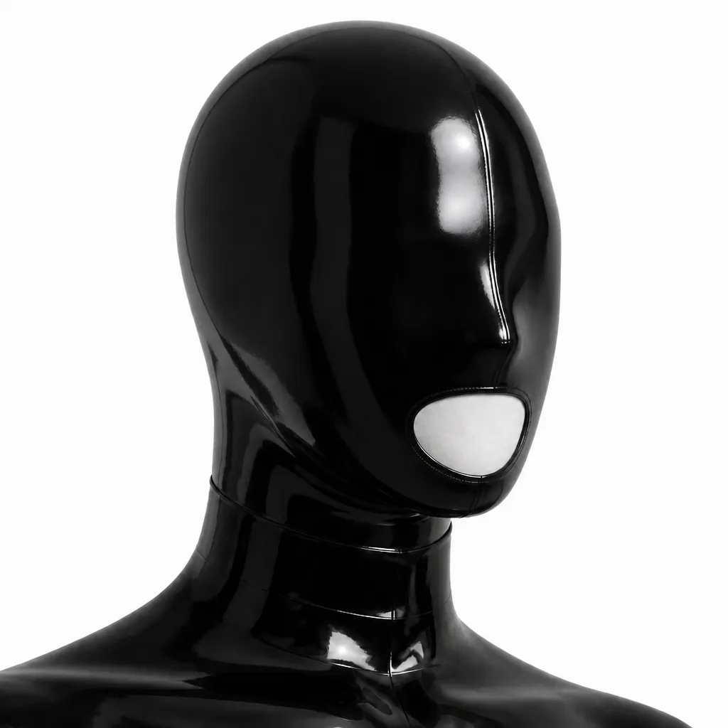 Open Mouth — latex gimp suit mask option